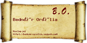 Bednár Orália névjegykártya